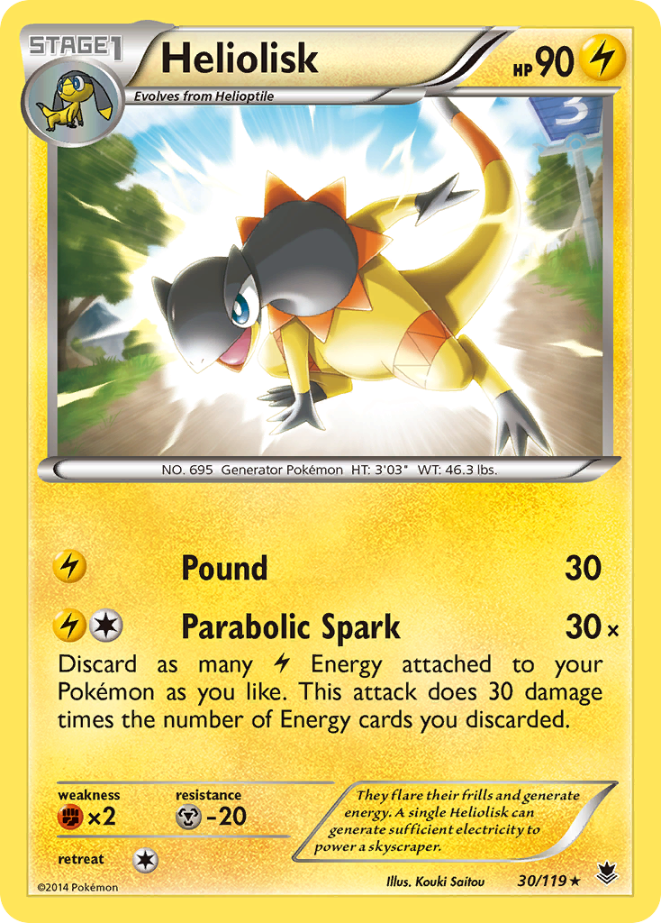 Heliolisk (30/119) [XY: Phantom Forces] | Dumpster Cat Games