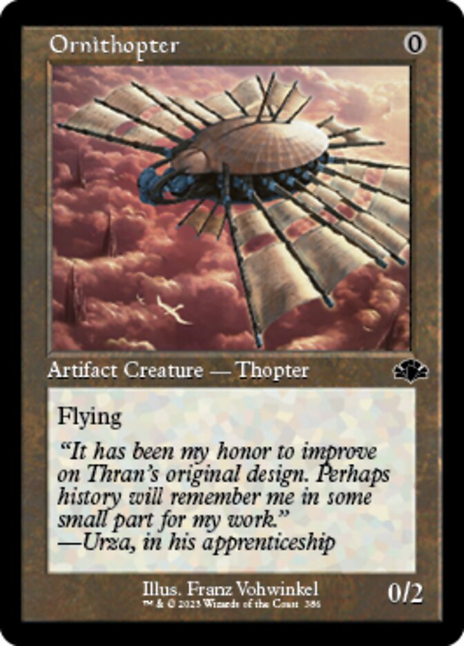 Ornithopter (Retro) [Dominaria Remastered] | Dumpster Cat Games