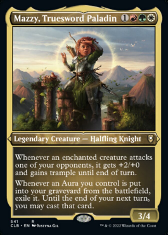 Mazzy, Truesword Paladin (Foil Etched) [Commander Legends: Battle for Baldur's Gate] | Dumpster Cat Games