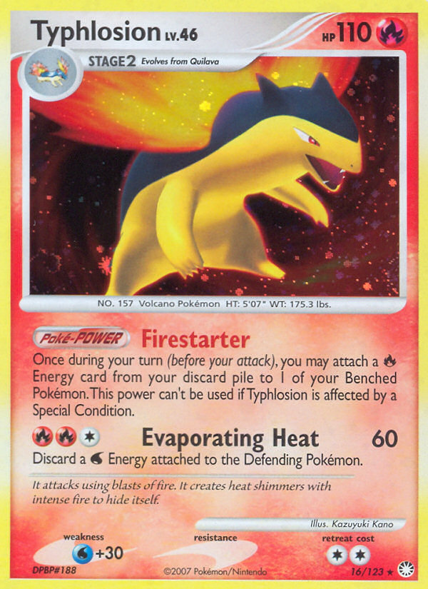 Typhlosion (16/123) [Diamond & Pearl: Mysterious Treasures] | Dumpster Cat Games