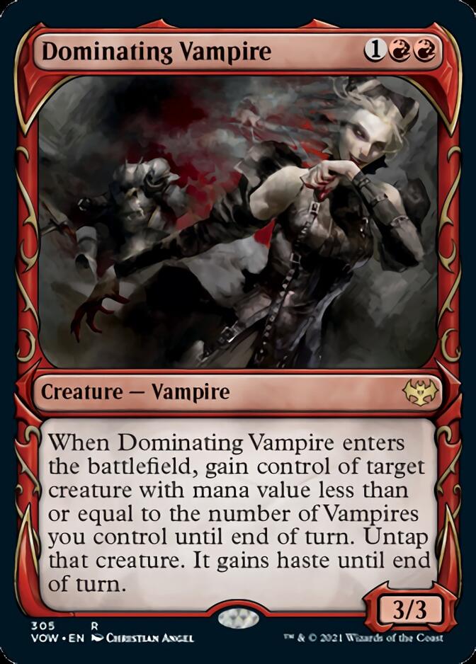 Dominating Vampire (Showcase Fang Frame) [Innistrad: Crimson Vow] | Dumpster Cat Games