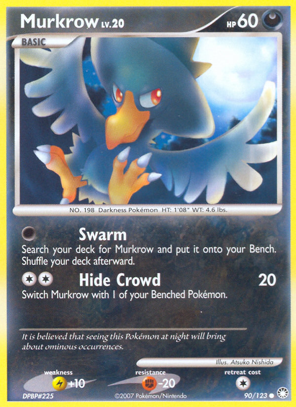 Murkrow (90/123) [Diamond & Pearl: Mysterious Treasures] | Dumpster Cat Games