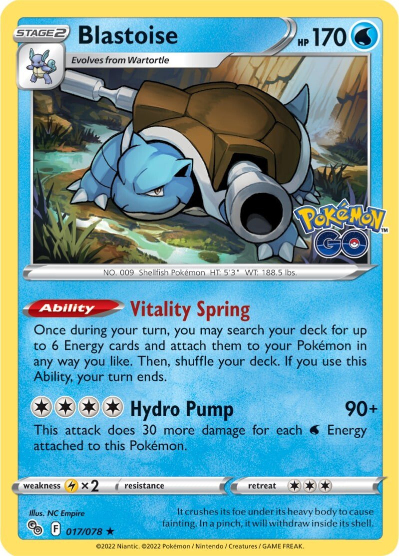 Blastoise (017/078) [Pokémon GO] | Dumpster Cat Games