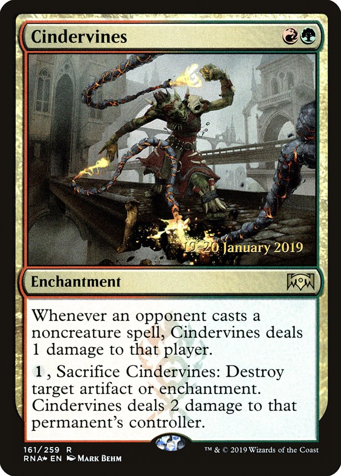 Cindervines [Ravnica Allegiance Prerelease Promos] | Dumpster Cat Games