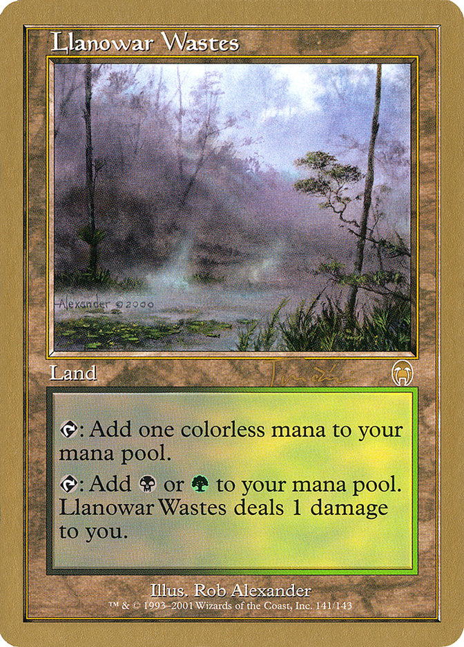 Llanowar Wastes (Jan Tomcani) [World Championship Decks 2001] | Dumpster Cat Games