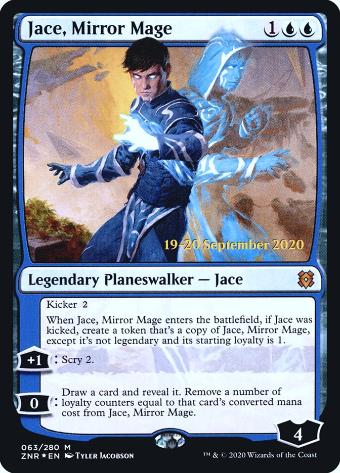 Jace, Mirror Mage  [Zendikar Rising Prerelease Promos] | Dumpster Cat Games