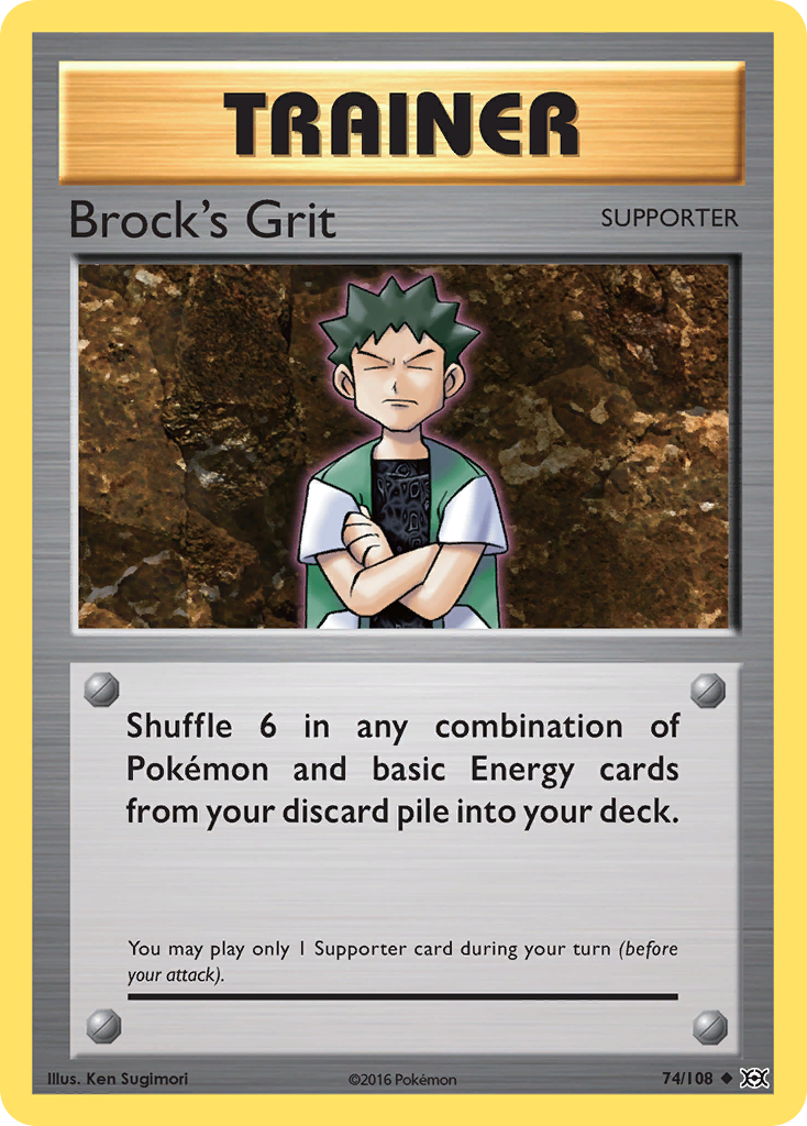 Brock's Grit (74/108) [XY: Evolutions] | Dumpster Cat Games