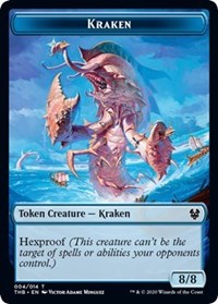 Kraken // Satyr Double-sided Token [Theros Beyond Death Tokens] | Dumpster Cat Games