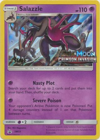 Salazzle (SM73) (Staff Prerelease Promo) [Sun & Moon: Black Star Promos] | Dumpster Cat Games