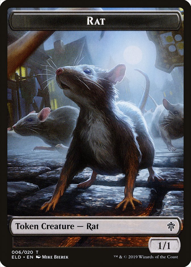 Rat [Throne of Eldraine Tokens] | Dumpster Cat Games