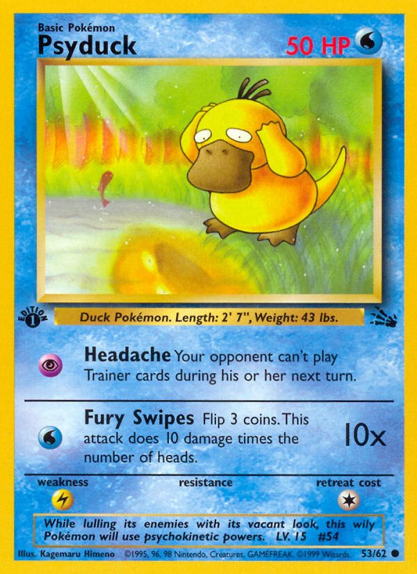 Psyduck (53/62) [Fossil 1st Edition] | Dumpster Cat Games