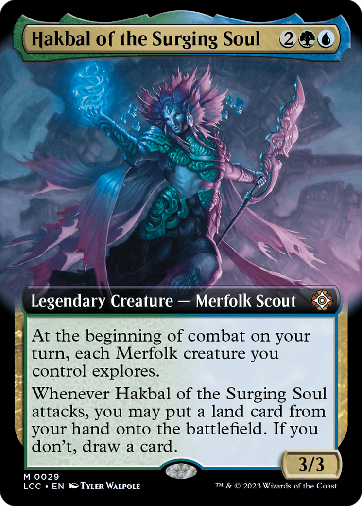 Hakbal of the Surging Soul (Extended Art) [The Lost Caverns of Ixalan Commander] | Dumpster Cat Games