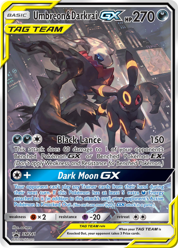 Umbreon & Darkrai GX (SM241) [Sun & Moon: Black Star Promos] | Dumpster Cat Games