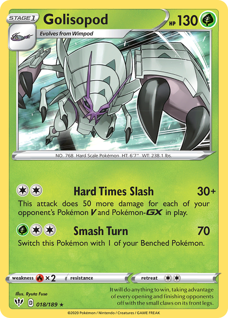 Golisopod (018/189) [Sword & Shield: Darkness Ablaze] | Dumpster Cat Games