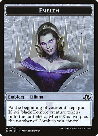 Emblem - Liliana, the Last Hope [Eldritch Moon Tokens] | Dumpster Cat Games