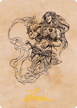 Djinni Windseer (Showcase) Art Card (Gold-Stamped Signature) [Dungeons & Dragons: Adventures in the Forgotten Realms Art Series] | Dumpster Cat Games