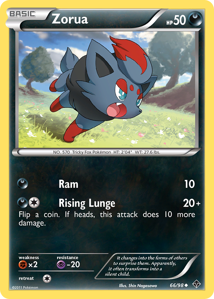 Zorua (66/98) [Black & White: Emerging Powers] | Dumpster Cat Games