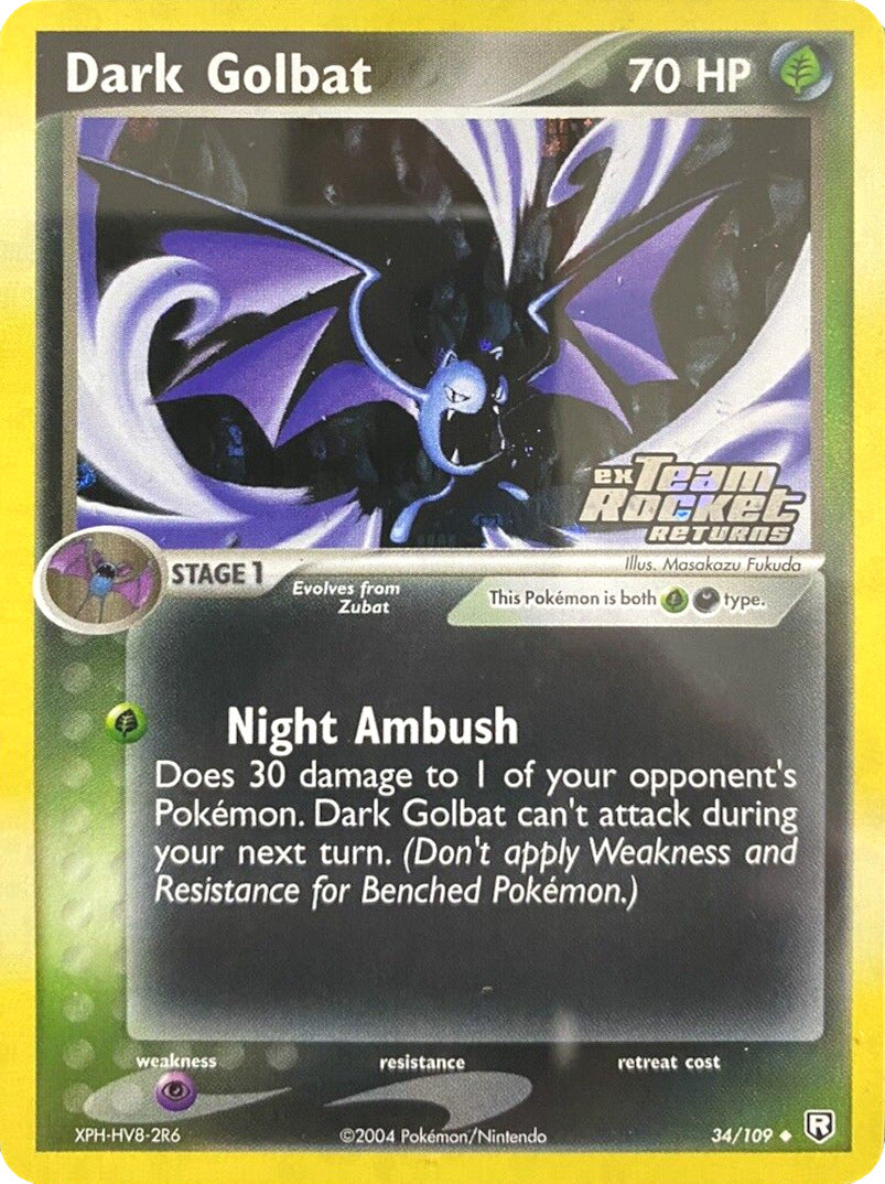 Dark Golbat (34/109) (Stamped) [EX: Team Rocket Returns] | Dumpster Cat Games