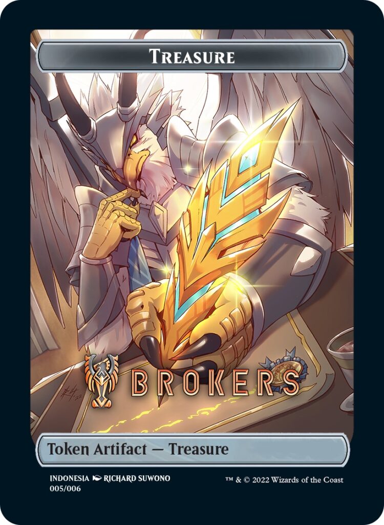 Treasure Token (Brokers) (Southeast Asia Artists) [Streets of New Capenna Tokens] | Dumpster Cat Games