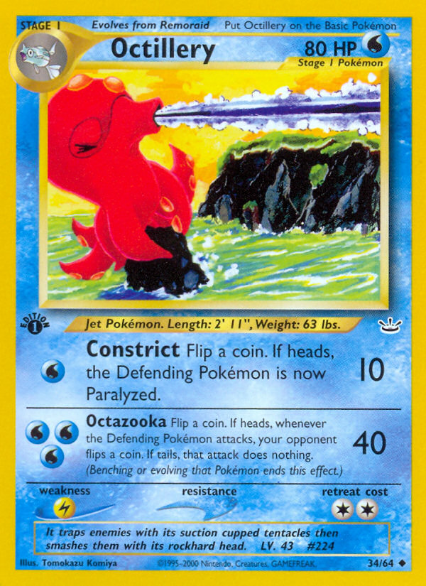 Octillery (34/64) [Neo Revelation 1st Edition] | Dumpster Cat Games