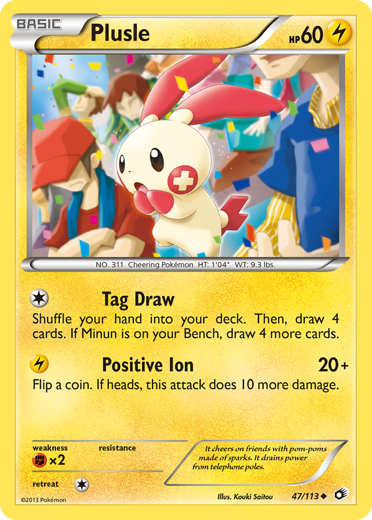 Plusle (47/113) [Black & White: Legendary Treasures] | Dumpster Cat Games