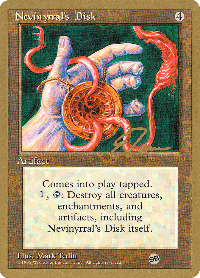 Nevinyrral's Disk (Eric Tam) (SB) [Pro Tour Collector Set] | Dumpster Cat Games