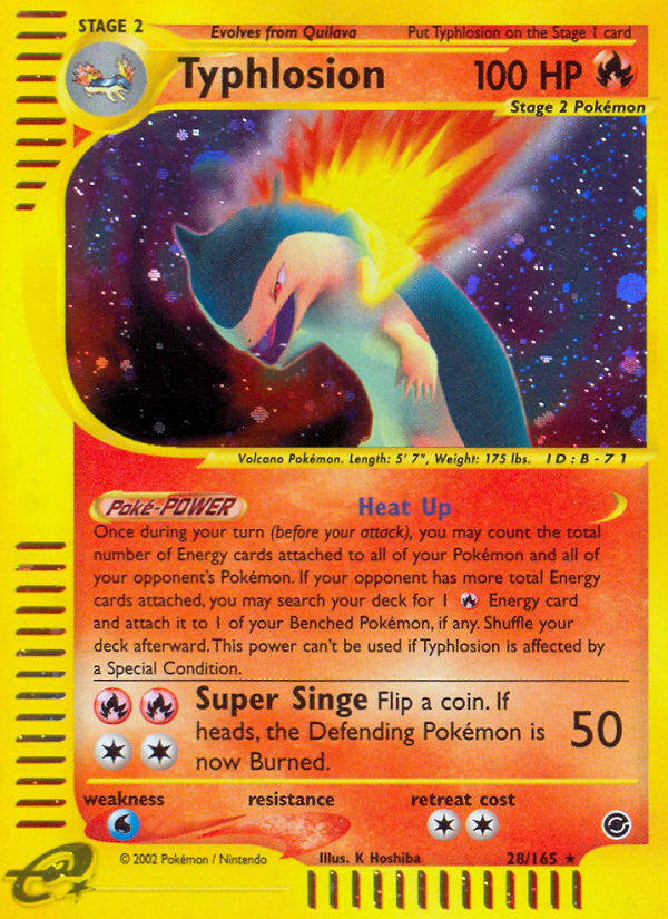 Typhlosion (28/165) [Expedition: Base Set] | Dumpster Cat Games