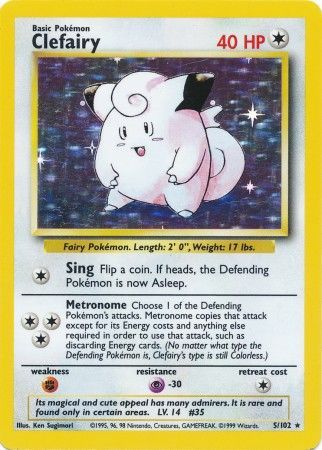 Clefairy (5/102) [Base Set Unlimited] | Dumpster Cat Games