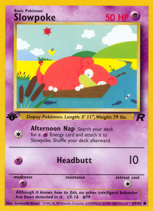 Slowpoke (67/82) [Team Rocket 1st Edition] | Dumpster Cat Games