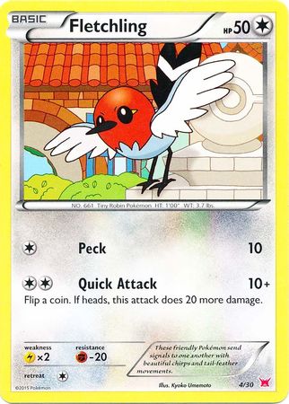 Fletchling (4/30) [XY: Trainer Kit 2 - Latias] | Dumpster Cat Games