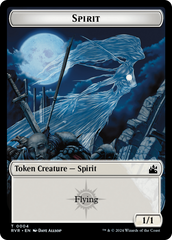 Spirit (0018) // Spirit (0004) Double-Sided Token [Ravnica Remastered Tokens] | Dumpster Cat Games