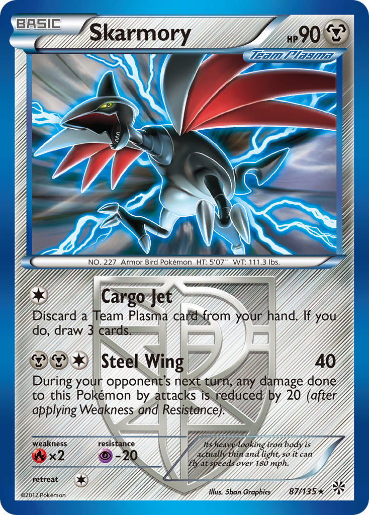 Skarmory (87/135) [Black & White: Plasma Storm] | Dumpster Cat Games