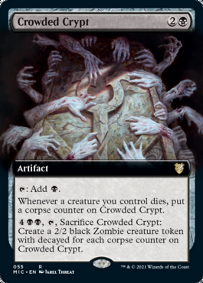 Crowded Crypt (Extended) [Innistrad: Midnight Hunt Commander] | Dumpster Cat Games