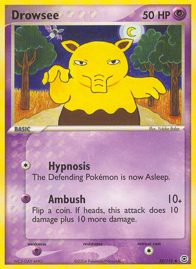 Drowzee (32/112) [EX: FireRed & LeafGreen] | Dumpster Cat Games