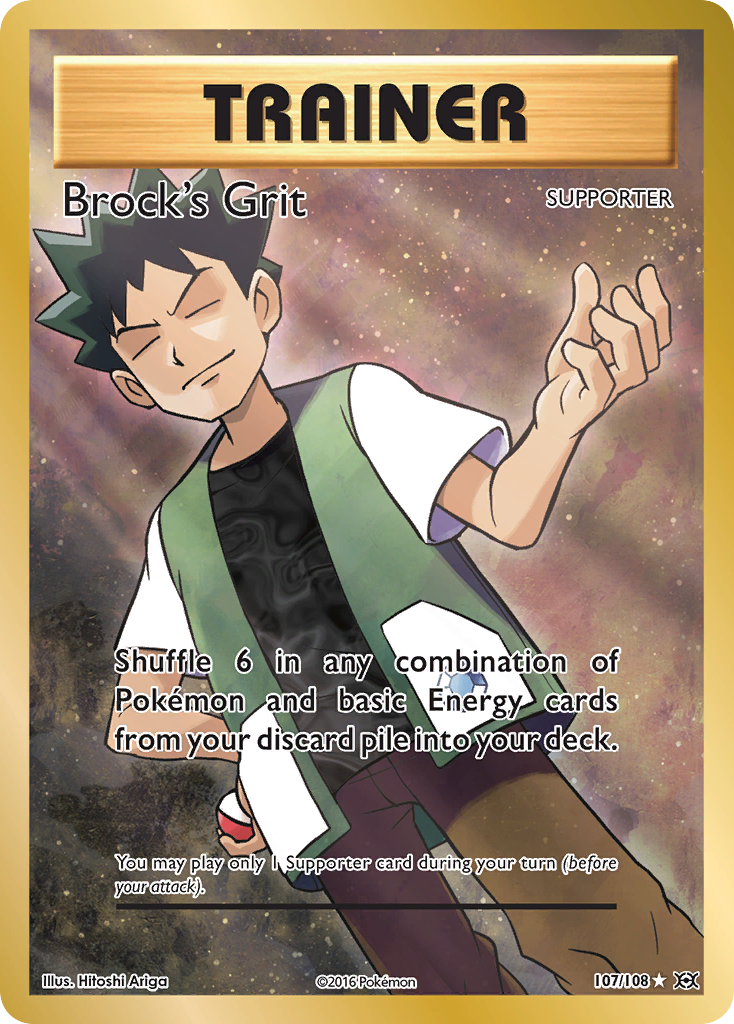 Brock's Grit (107/108) [XY: Evolutions] | Dumpster Cat Games