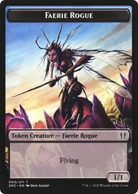 Faerie Rogue // Thopter Double-sided Token [Commander: Zendikar Rising Tokens] | Dumpster Cat Games