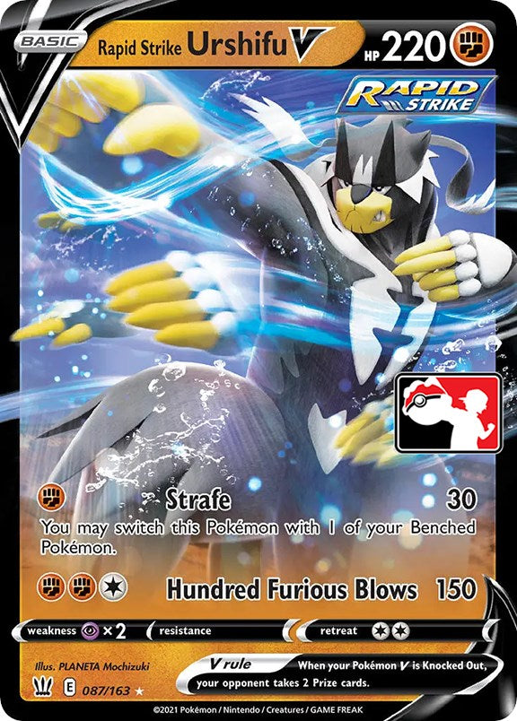 Rapid Strike Urshifu V (087/163) [Prize Pack Series One] | Dumpster Cat Games