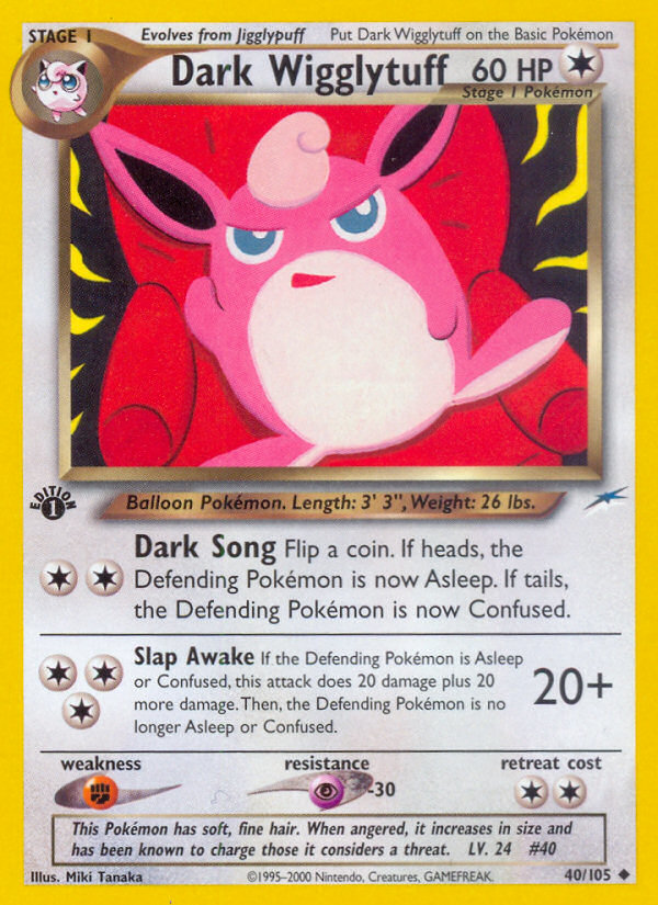 Dark Wigglytuff (40/105) [Neo Destiny 1st Edition] | Dumpster Cat Games