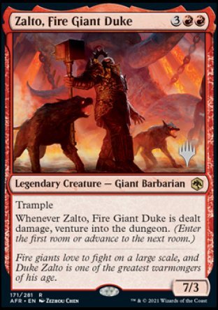 Zalto, Fire Giant Duke (Promo Pack) [Dungeons & Dragons: Adventures in the Forgotten Realms Promos] | Dumpster Cat Games