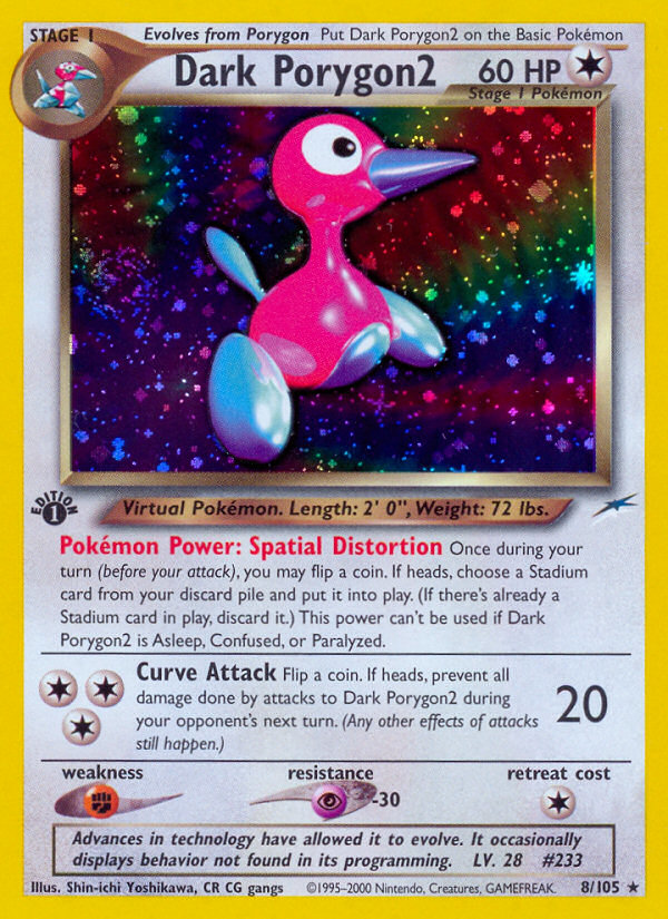 Dark Porygon2 (8/105) [Neo Destiny 1st Edition] | Dumpster Cat Games