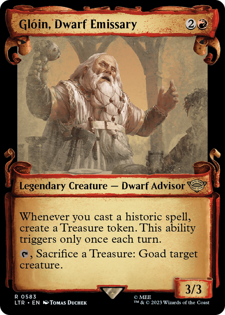 Gloin, Dwarf Emissary [The Lord of the Rings: Tales of Middle-Earth Showcase Scrolls] | Dumpster Cat Games