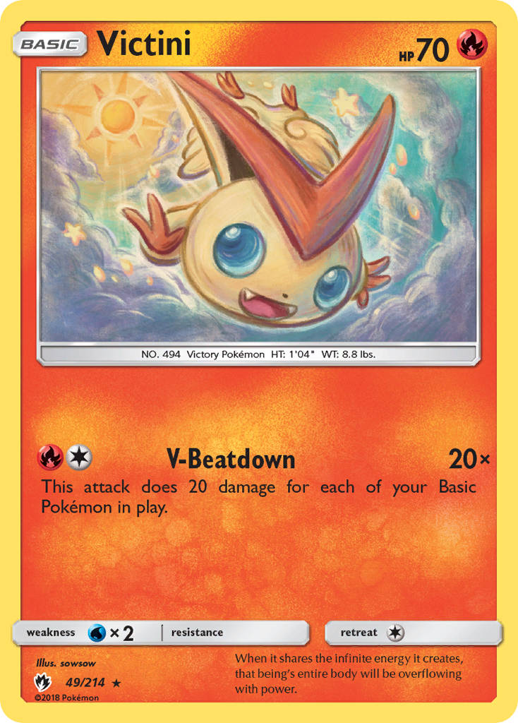 Victini (49/214) [Sun & Moon: Lost Thunder] | Dumpster Cat Games