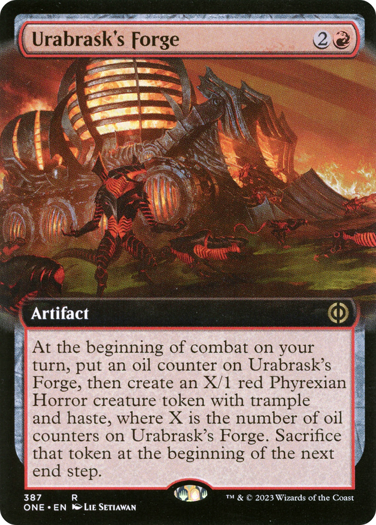 Urabrask's Forge (Extended Art) [Phyrexia: All Will Be One] | Dumpster Cat Games