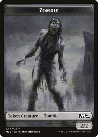 Zombie Token [Core Set 2020 Tokens] | Dumpster Cat Games