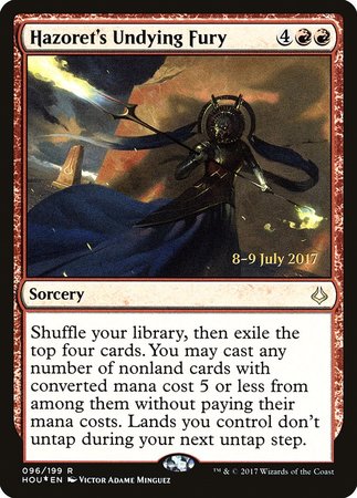 Hazoret's Undying Fury [Hour of Devastation Promos] | Dumpster Cat Games