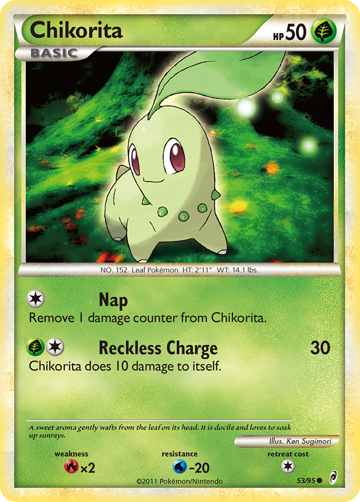 Chikorita (53/95) [HeartGold & SoulSilver: Call of Legends] | Dumpster Cat Games