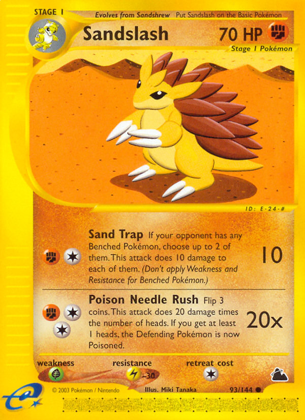 Sandslash (93/144) [Skyridge] | Dumpster Cat Games