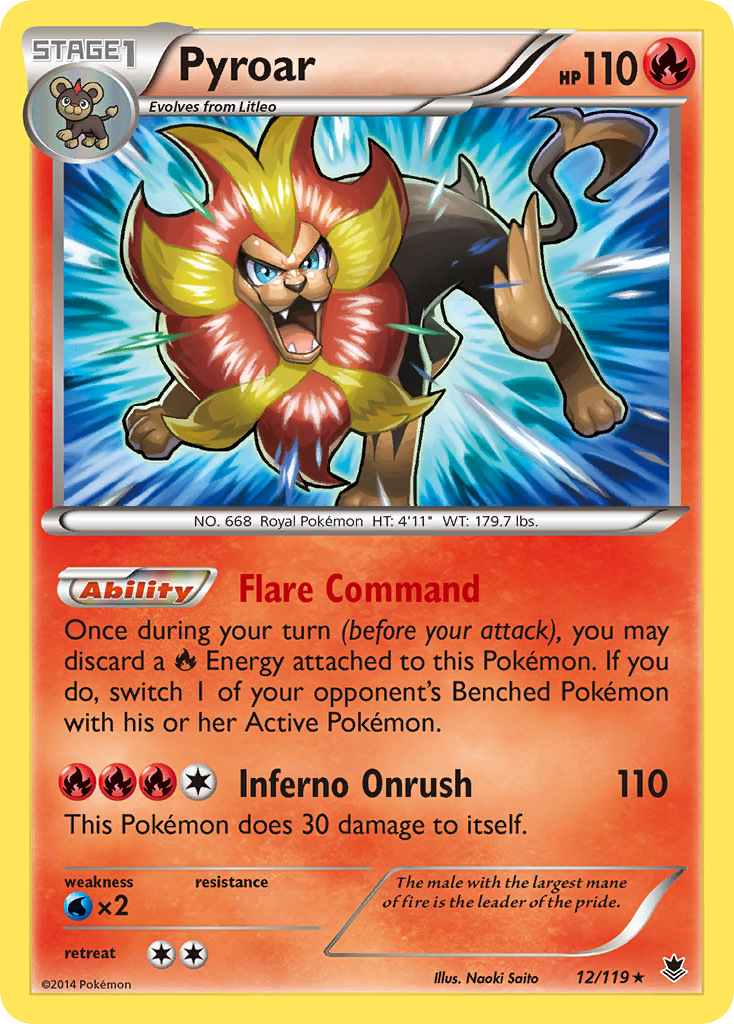 Pyroar (12/119) [XY: Phantom Forces] | Dumpster Cat Games