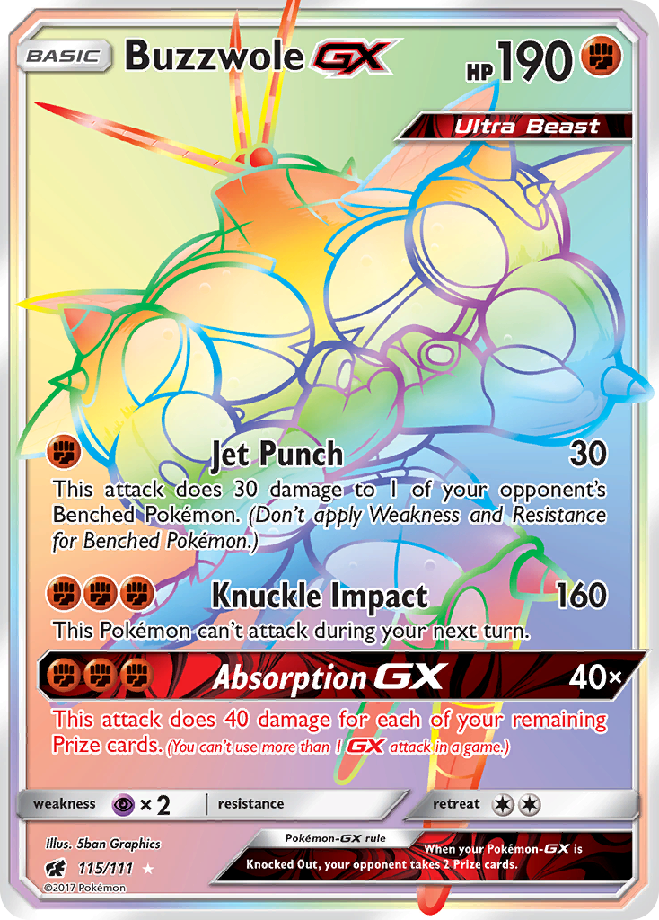 Buzzwole GX (115/111) [Sun & Moon: Crimson Invasion] | Dumpster Cat Games