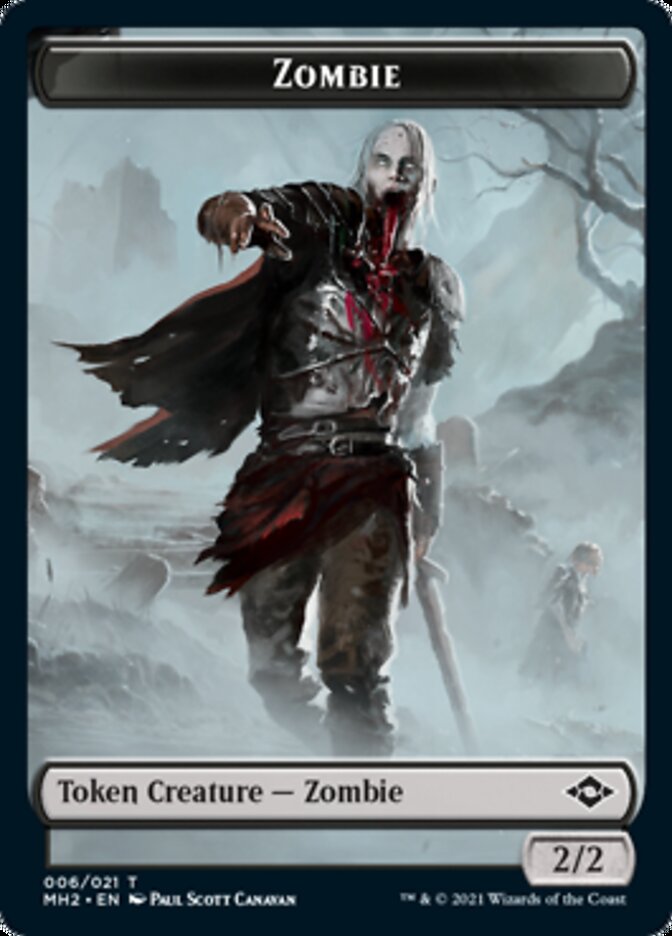 Zombie Token [Modern Horizons 2 Tokens] | Dumpster Cat Games